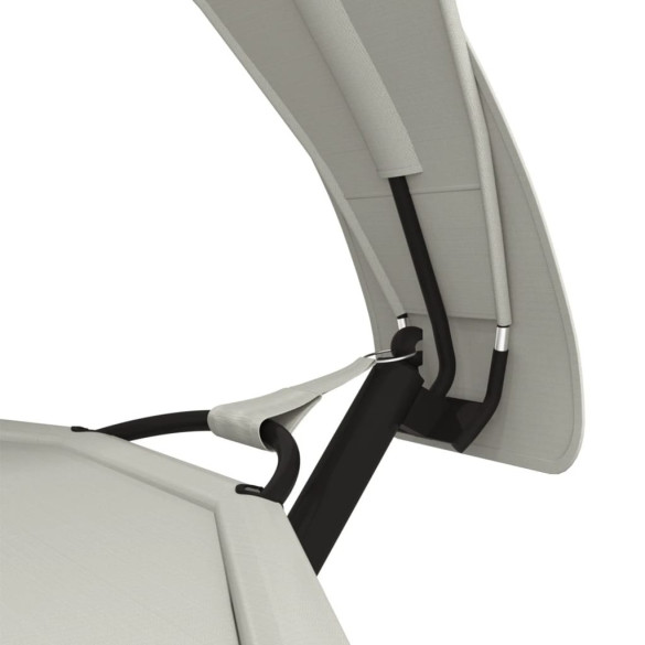 Pat Exterior cu Baldachin - Crem, Oțel & Oxford | Livrare Gratuită