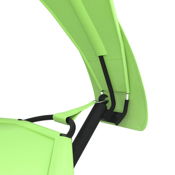 Pat de Exterior cu Baldachin Verde - Oțel & Oxford