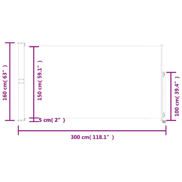 Copertină Laterală Retractabilă Gri 160x300 cm - Livrare Gratuită Copertină Laterală Retractabilă Gri 160x300 cm - Livrare Gratuită