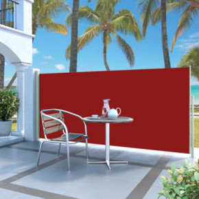 Copertină Laterală Retractabilă Terasă Roșie 140x300 cm