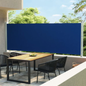 Copertină Laterală Retractabilă Terasă - Albastru 160x600 cm