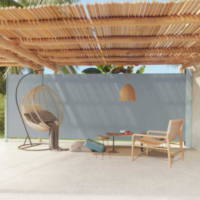Copertină Laterală Retractabilă Gri 200x600 cm - Livrare Gratuită