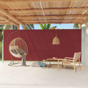 Copertină Laterală Retractabilă Roșu - 220x600 cm