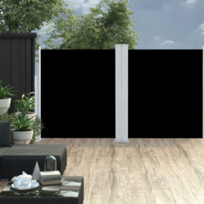 Copertină Laterală Retractabilă - Negru 140x600 cm