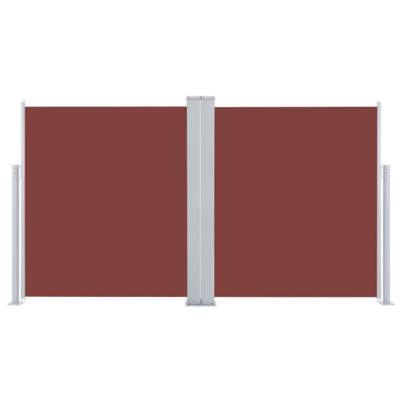 Copertină Laterală Retractabilă Maro 140x600 cm | Livrare Gratuită