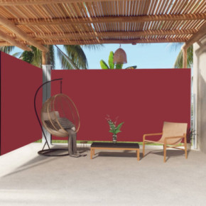 Copertină Laterală Retractabilă Roșie - 200x600 cm
