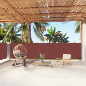 Copertină Laterală Retractabilă Maro 140x1000 cm | Livrare Gratuită
