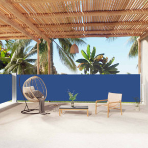 Copertină Laterală Retractabilă Albastră - 140x1000 cm