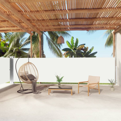 Copertină Laterală Retractabilă - Crem - 160x1000 cm