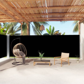 Copertină Laterală Retractabilă - Negru 200x1000 cm