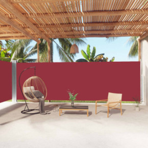 Copertină Laterală Retractabilă Roșie - 200x1000 cm
