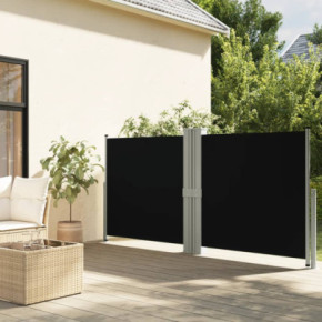 Copertină Laterală Retractabilă - Negru - 140x1200 cm