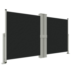 Copertină Laterală Retractabilă - Negru - 140x1200 cm 2