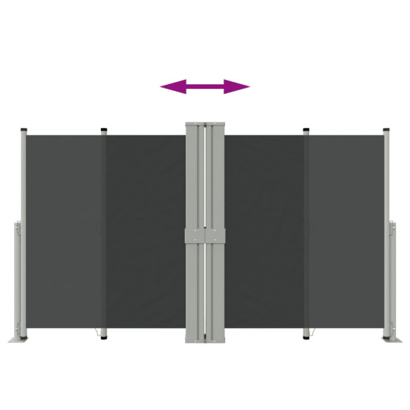 Copertină Laterală Retractabilă - Negru - 140x1200 cm