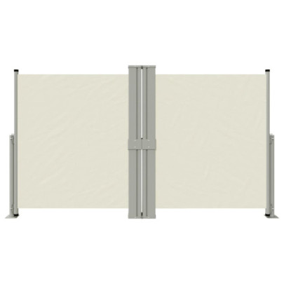 Copertină Laterală Retractabilă Crem - Protecție Soare și Vânt