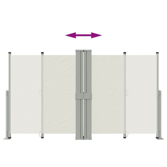 Copertină Laterală Retractabilă Crem - Protecție Soare și Vânt