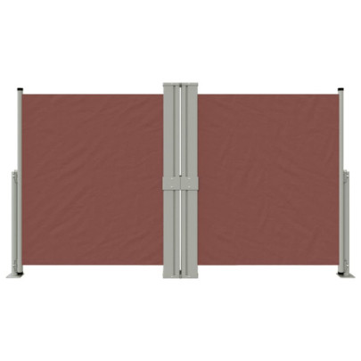 Copertină Laterală Retractabilă Maro 140x1200 cm