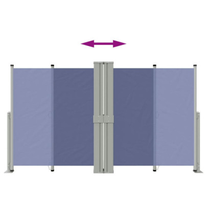 Copertină Laterală Retractabilă Albastră - 140x1200 cm