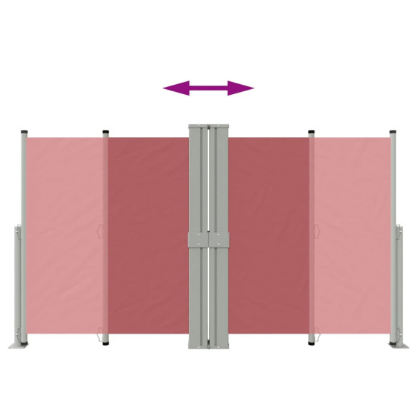 Copertină Laterală Retractabilă Roșie - 140x1200 cm