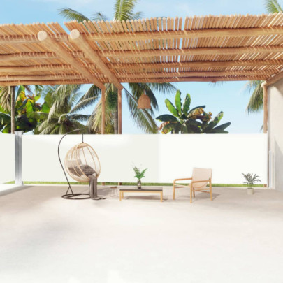 Copertină Laterală Retractabilă Crem 160x1200 cm | Livrare Gratuită