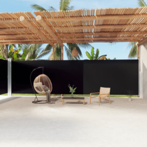 Copertină Laterală Retractabilă - Negru 220x1200 cm