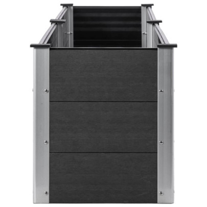Strat Ridicat Grădină WPC Gri 200x50x54 cm | Livrare Gratuită