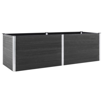 Strat Ridicat Gradina WPC 200x50x91 cm - Gri | Livrare Gratuita