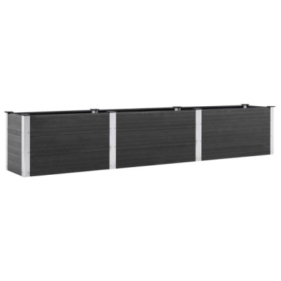 Strat Înălțat Grădină WPC Gri 300x50x54 cm - Livrare Gratuită
