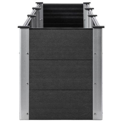 Strat Înălțat Grădină WPC Gri 300x50x54 cm - Livrare Gratuită