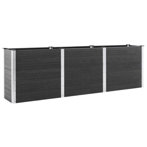 Strat Înălțat Grădină WPC Gri 300x100x91 cm - Livrare Gratuită