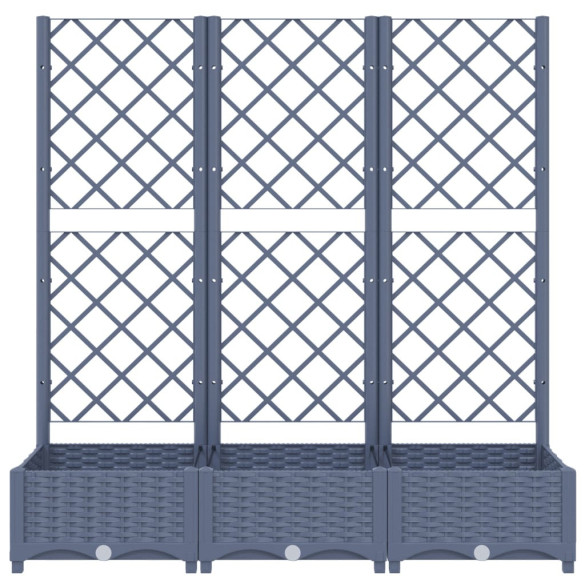 Jardinieră Grădină cu Spalier, Albastru Gri, 120x40x121.5 cm