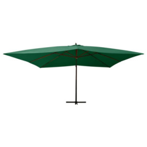 Umbrelă Grădină Consolă Lemn Masiv - Verde 4x3m | Livrare Gratuită 2