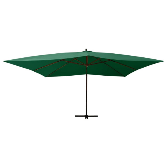 Umbrelă Grădină Consolă Lemn Masiv - Verde 4x3m | Livrare Gratuită Umbrelă Grădină Consolă Lemn Masiv - Verde 4x3m | Livrare Gratuită