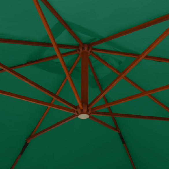 Umbrelă Grădină Consolă Lemn Masiv - Verde 4x3m | Livrare Gratuită Umbrelă Grădină Consolă Lemn Masiv - Verde 4x3m | Livrare Gratuită