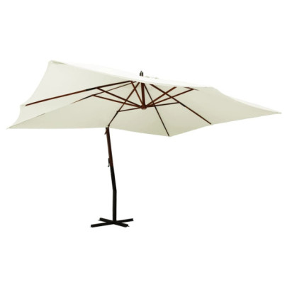 Umbrelă Grădină Lemn Masiv 400x300 cm | Livrare Gratuită