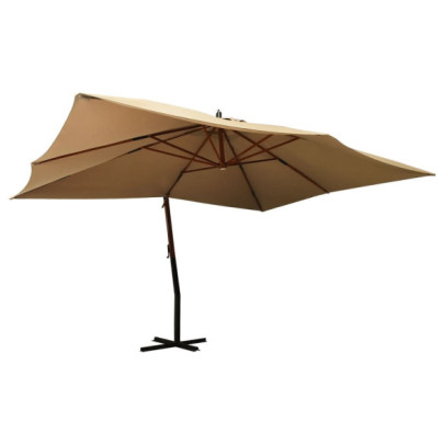 Umbrelă Grădină Lemn Consolă 400x300 cm | Livrare Gratuită