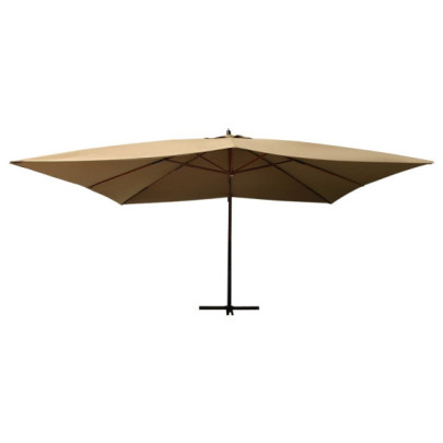 Umbrelă Grădină Lemn Consolă 400x300 cm | Livrare Gratuită