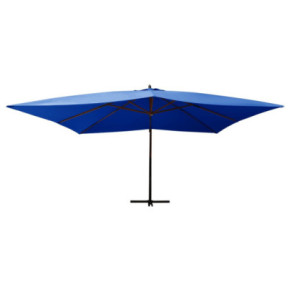 Umbrelă Grădină Consolă Lemn Albastru 400x300cm 2