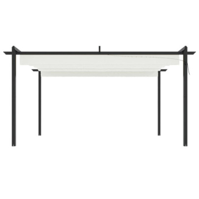 Pavilion Grădină Retractabil - Crem, 4x3 m - Livrare Gratuită