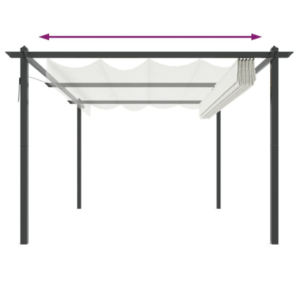 Pavilion Grădină Retractabil - Crem, 4x3 m - Livrare Gratuită