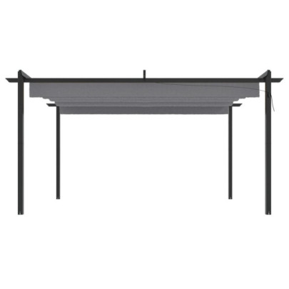 Pavilion Grădină Retractabil Antracit 4x3m - Livrare Gratuită