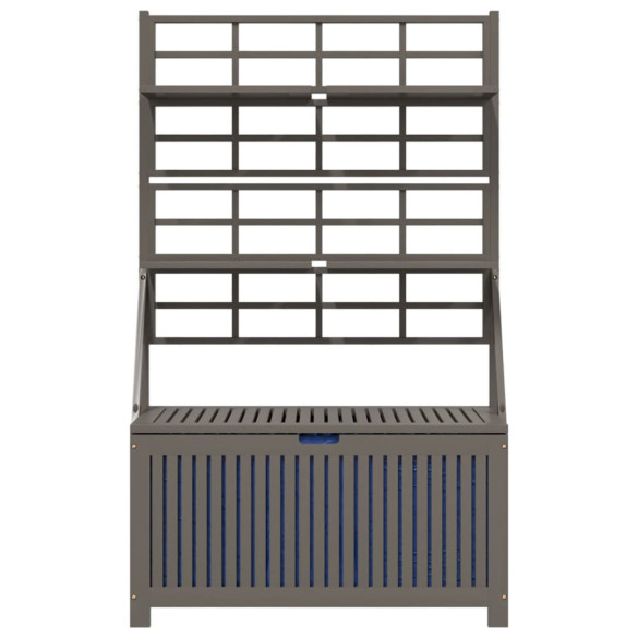 Cutie Depozitare cu Spalier Lemn Acacia - Gri - 99x50x160 cm