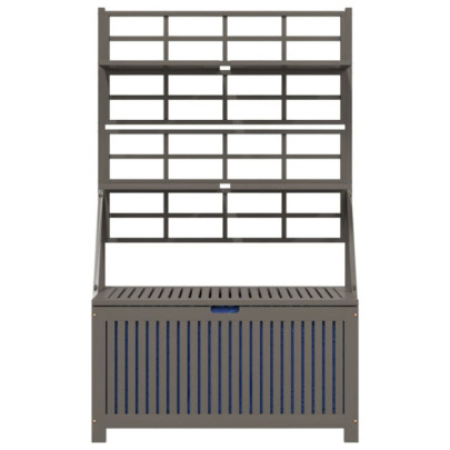 Cutie Depozitare cu Spalier Lemn Acacia - Gri - 99x50x160 cm