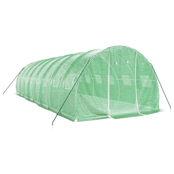 Seră Verde 24m² cu Cadru Oțel | Cultiv Protejat Seră Verde 24m² cu Cadru Oțel | Cultiv Protejat