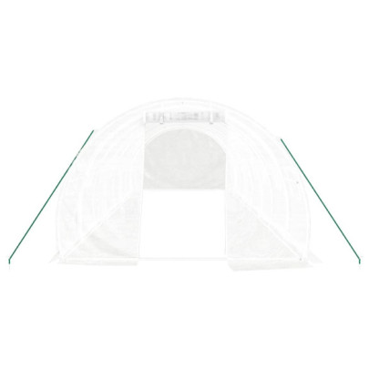 Seră Albă de Oțel 8x3m - Cultivă Legume și Plante