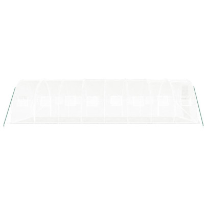 Seră Albă de Oțel 8x3m - Cultivă Legume și Plante