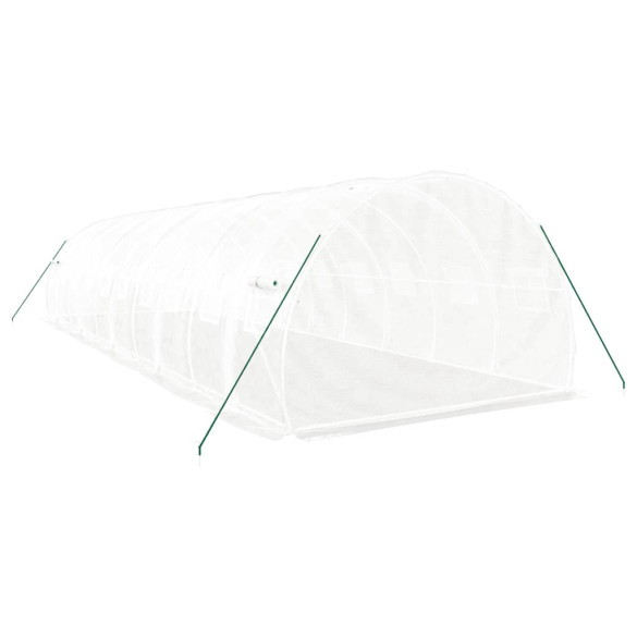 Seră Albă 10x3m cu Cadru Oțel | Livrare Gratuită Seră Albă 10x3m cu Cadru Oțel | Livrare Gratuită