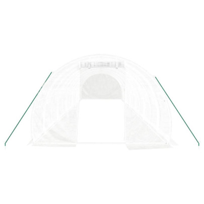 Seră Albă de Oțel 12x3m - Cultivă Legume și Plante