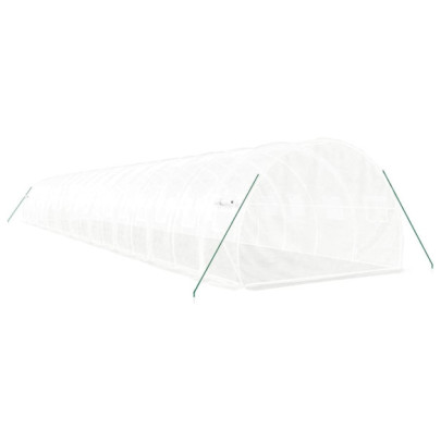 Seră Albă din Oțel Galvanizat - 18x3m - Livrare Gratuită