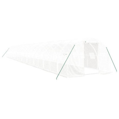 Seră Albă din Oțel Galvanizat - 60 m² - Livrare Gratuită